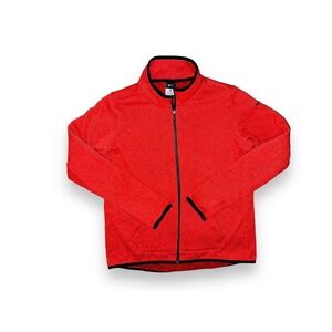 Y2 Nike Women's XL Full Zip Fleece Jacket Running Thumb Holes Red 806983-654